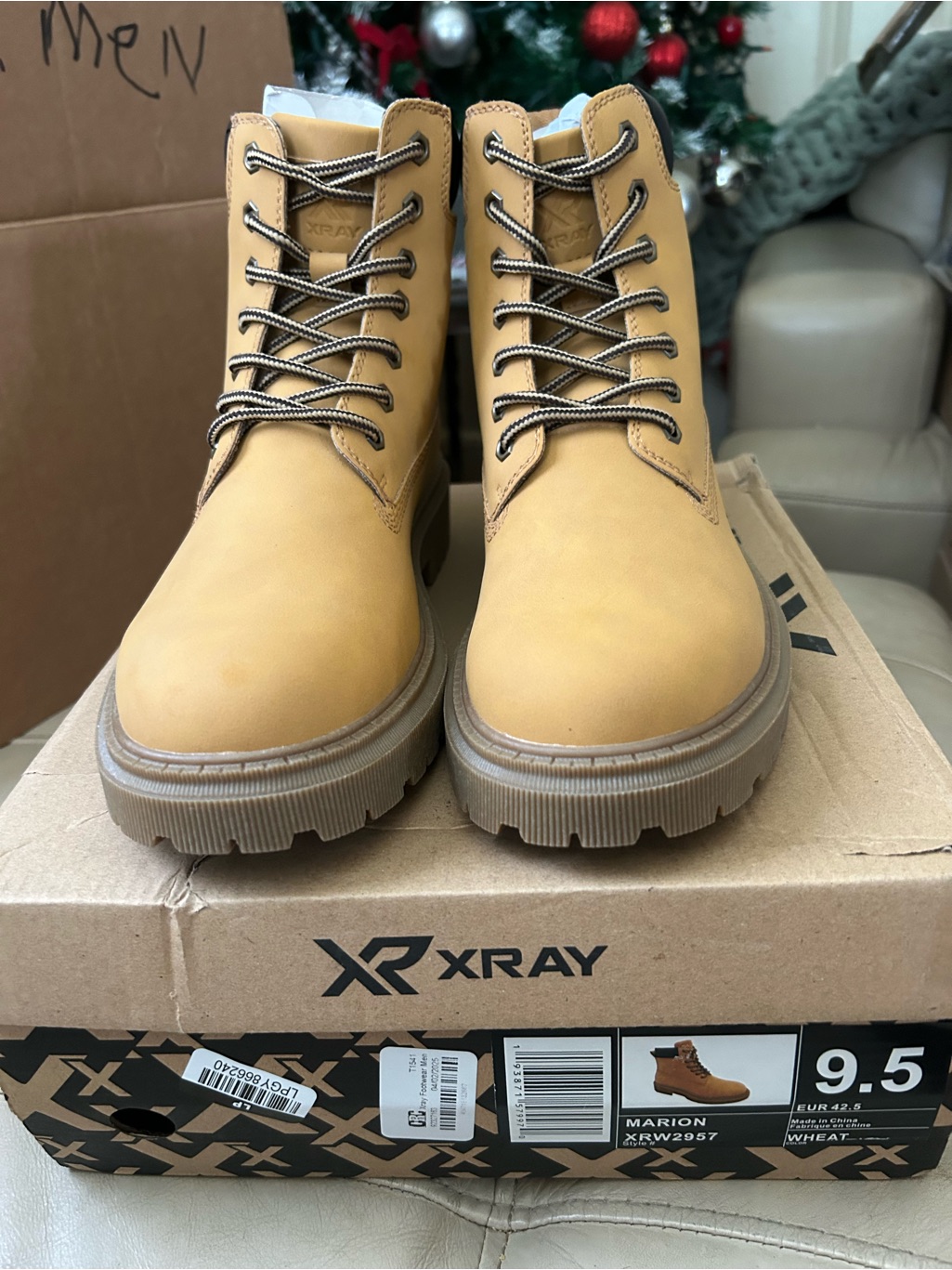 Xray Marian Men’s Wheat Work Boots - 9.5
